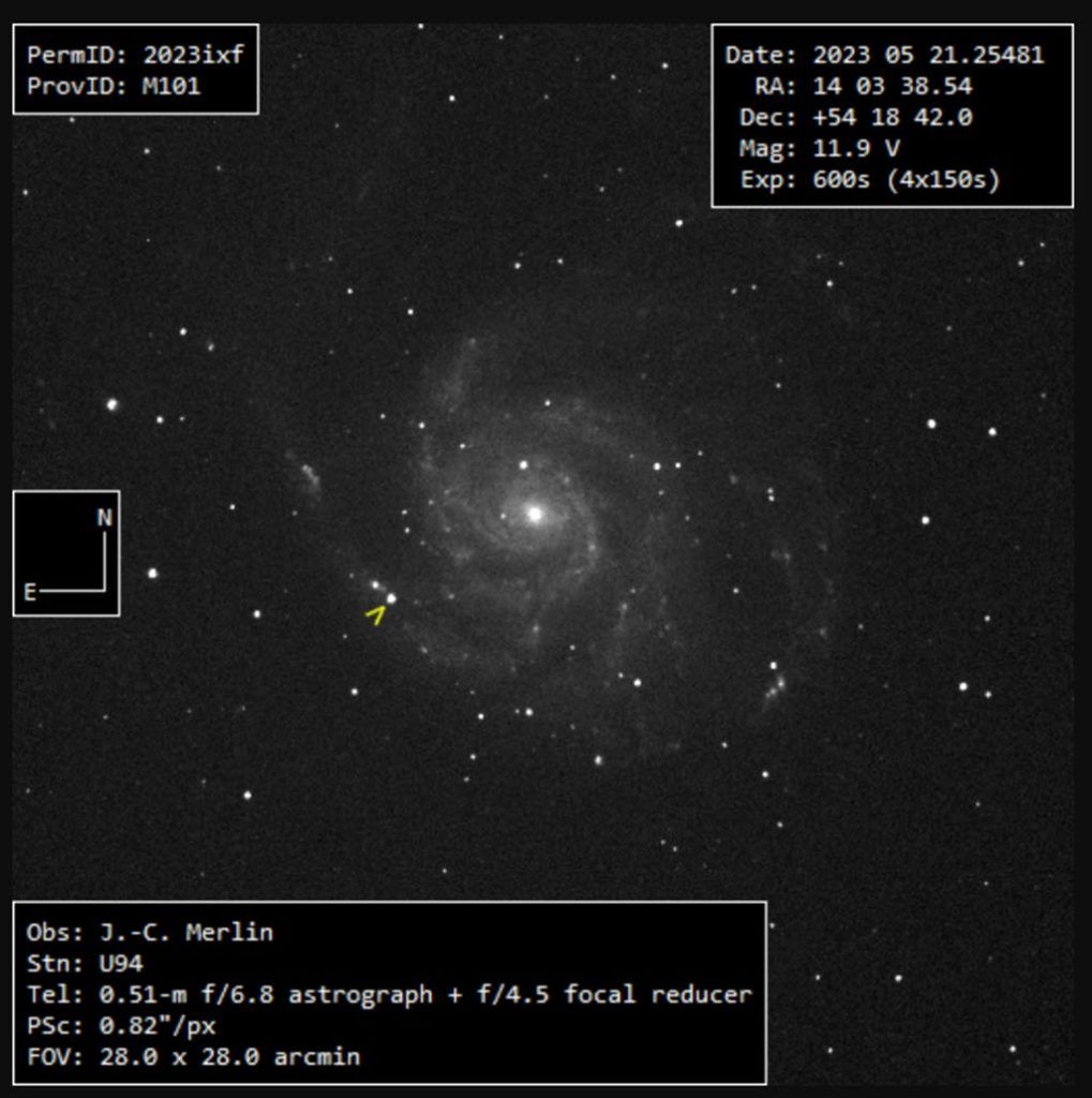 A Supernova Do Tipo Ii Rec M Descoberta Na Gal Xia M