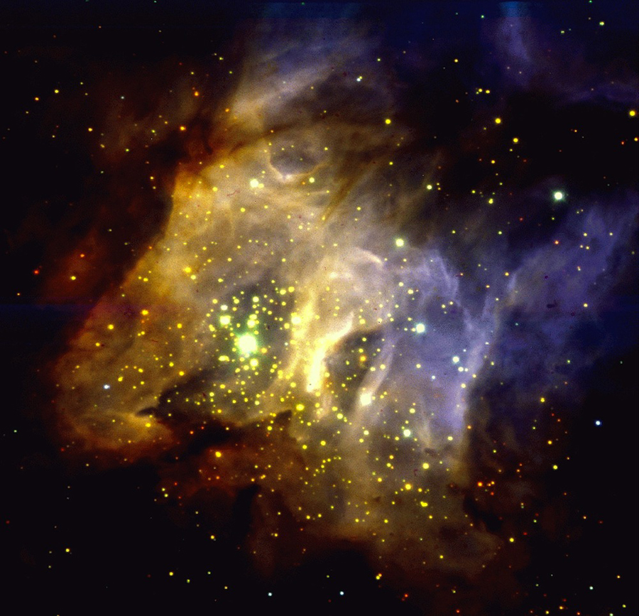 Star-Forming Region RCW38 in the Milky Way