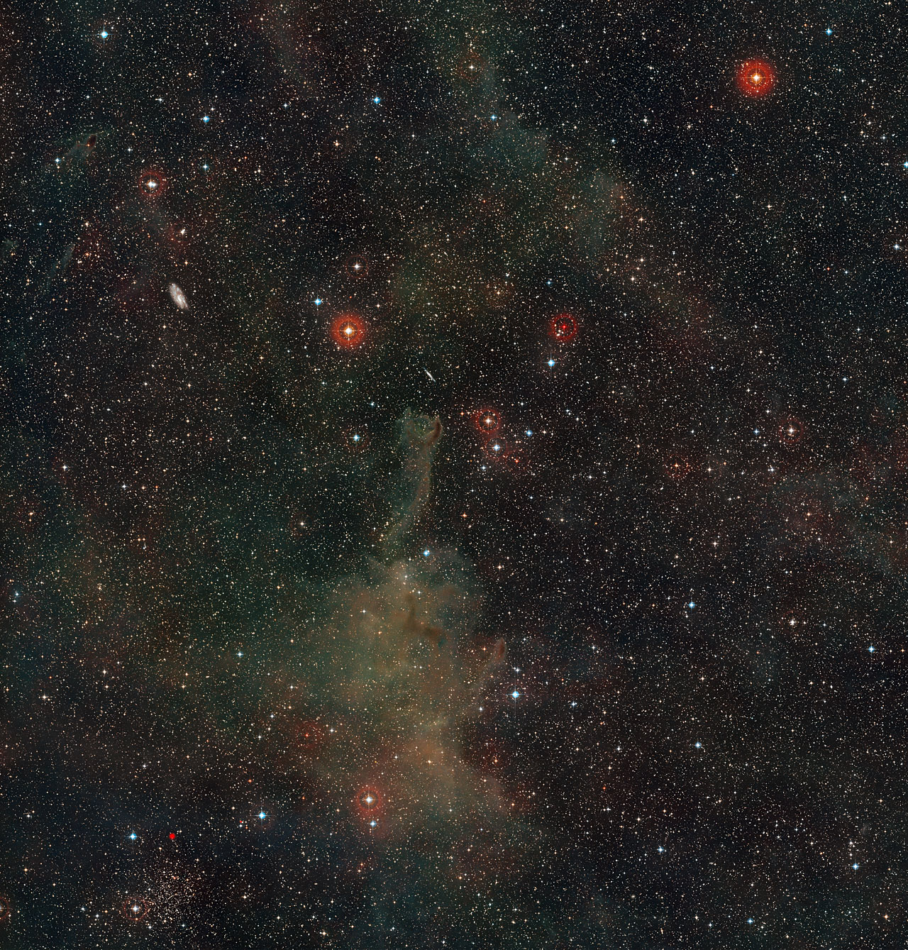 Wide-field view of the sky around the cometary globule CG4