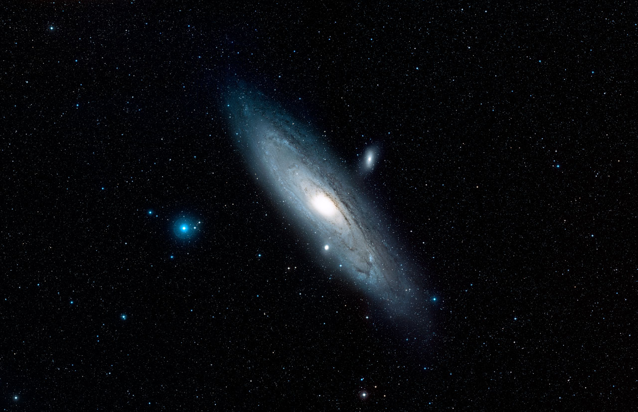 The area around the Andromeda Galaxy (ground-based image)