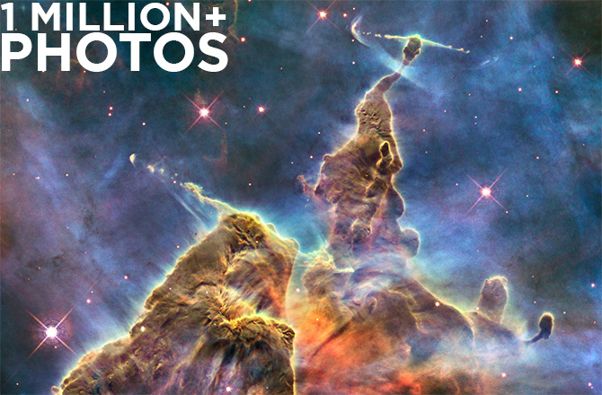 Em 25 anos no espaço o Hubble já tirou mais de 1 milhão de fotos, revelando as maravilhas do universo.