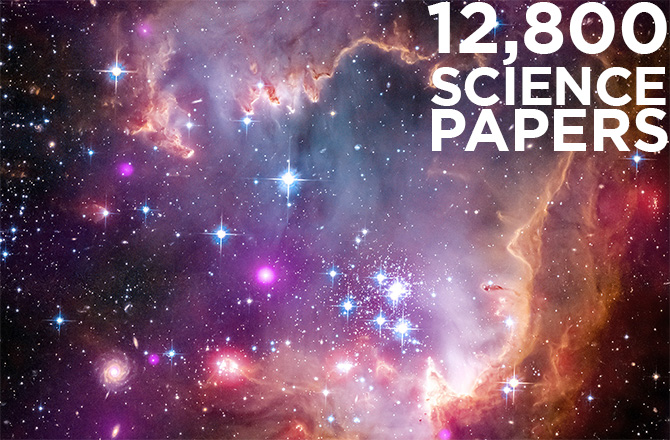 As descobertas feitas pelo Hubble já geraram mais de 12800 artigos científicos e mais de 550000 citações.