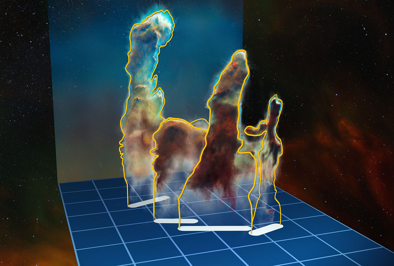 3D data visualisation of the Pillars of Creation