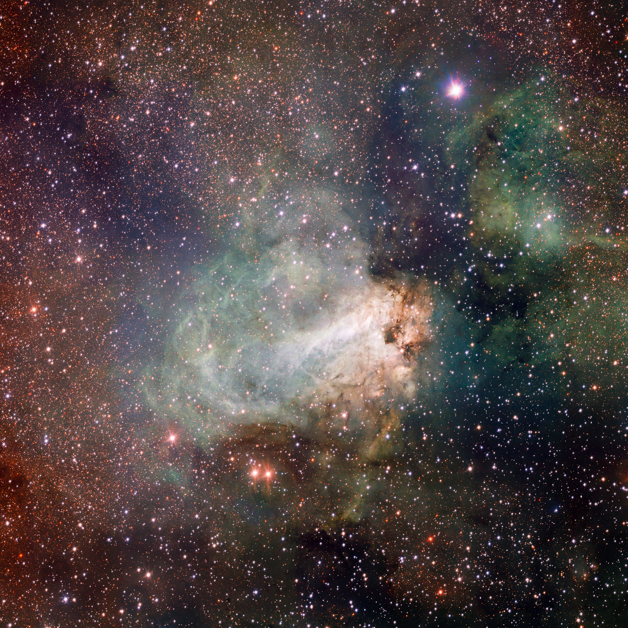 VST image of the star-forming region Messier 17