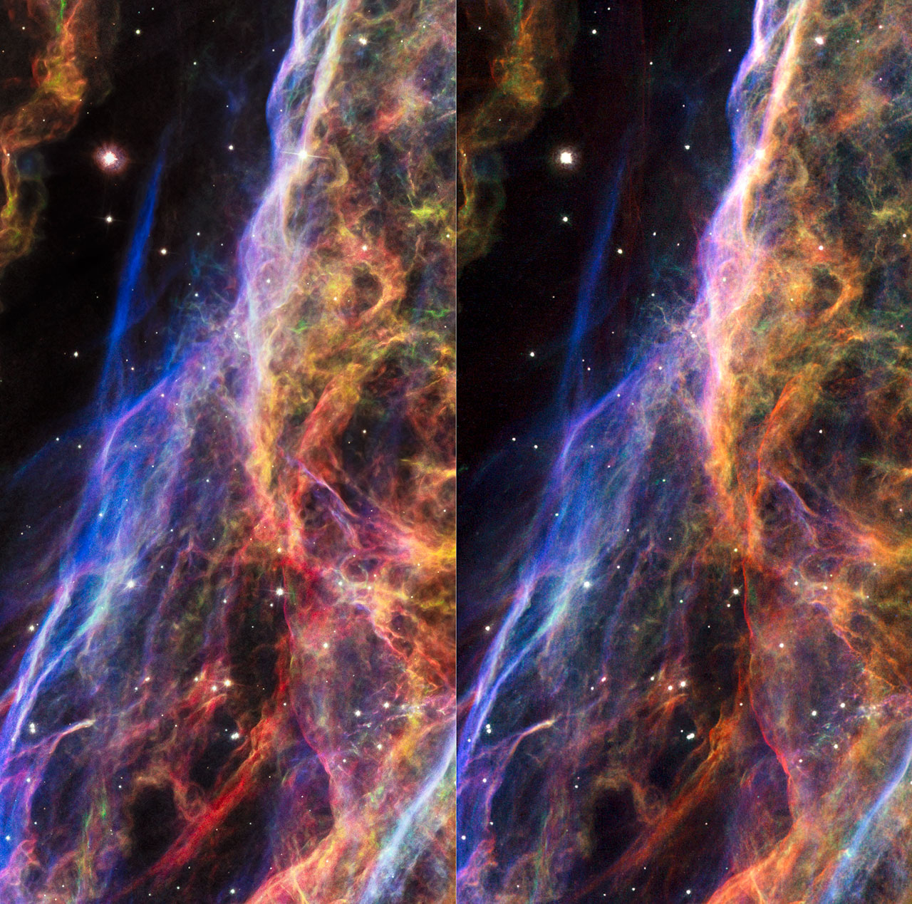 Stereo image of the Veil Nebula