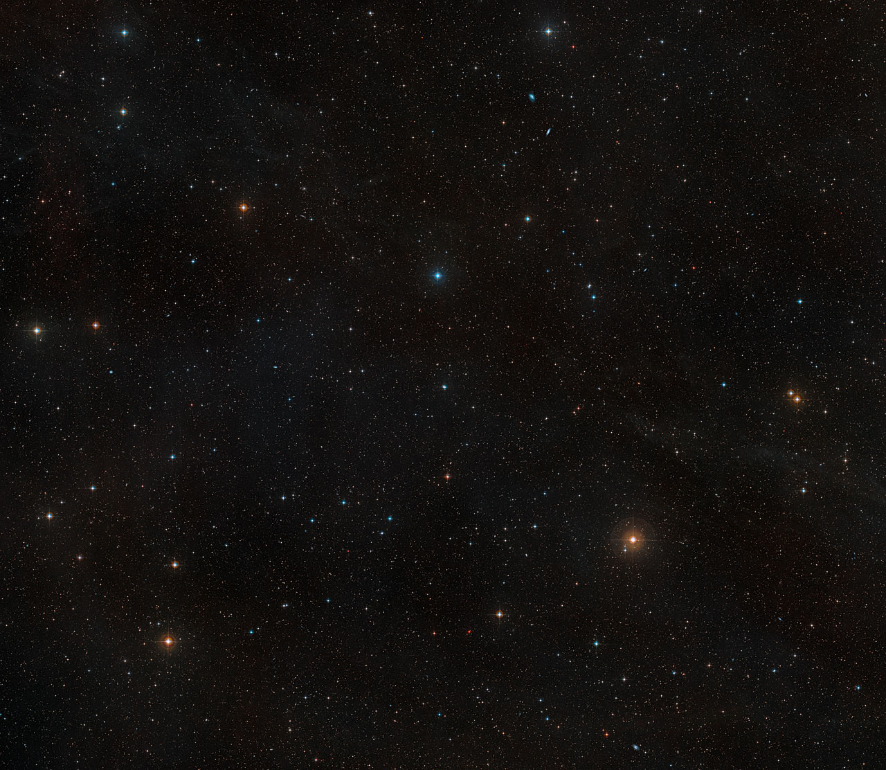 Wide-field view of the sky around the nearby star AU Microscopii