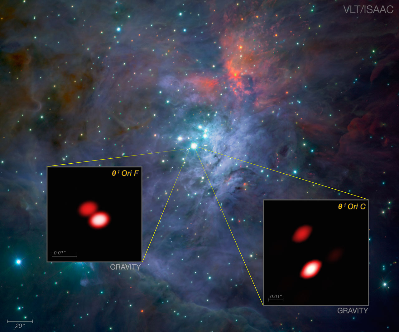 GRAVITY discovers new double star in the Orion Trapezium Cluster