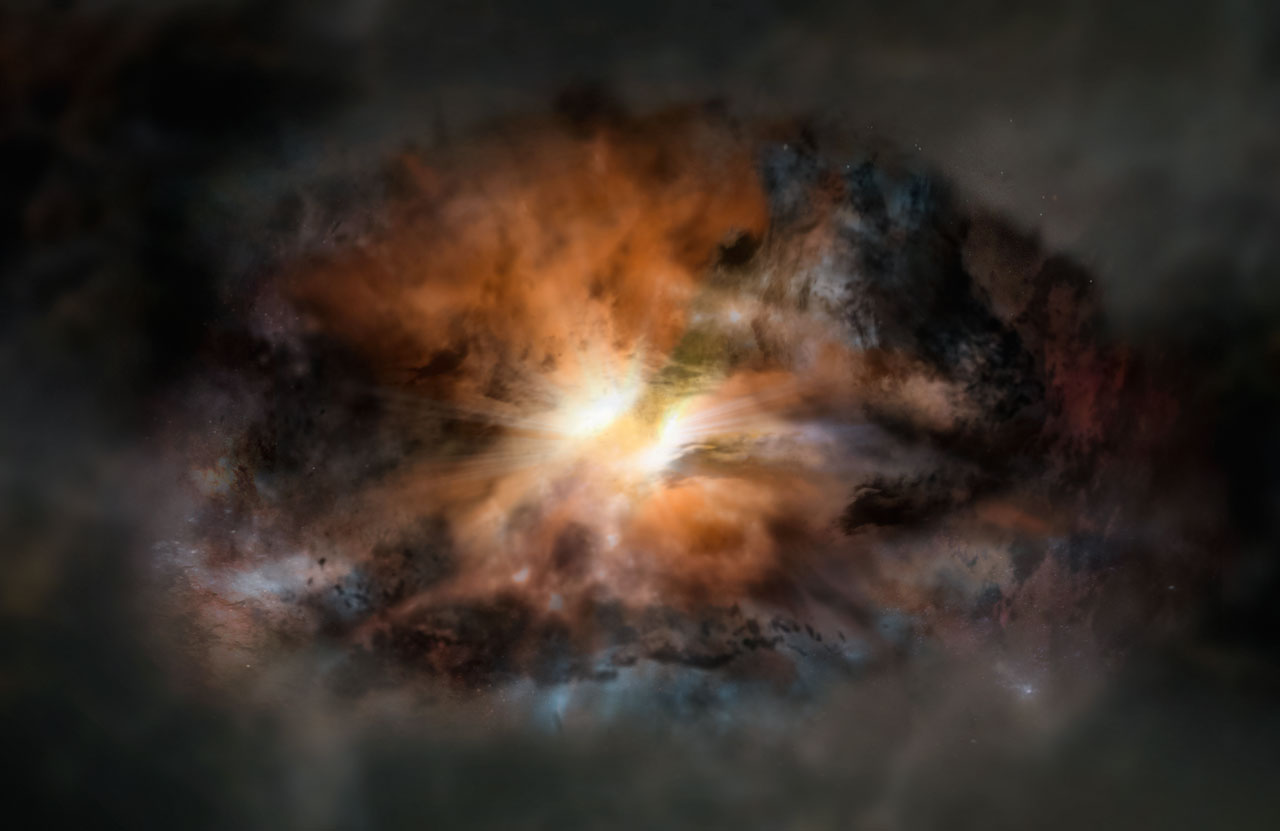 Artist's impression of the galaxy W2246-0526