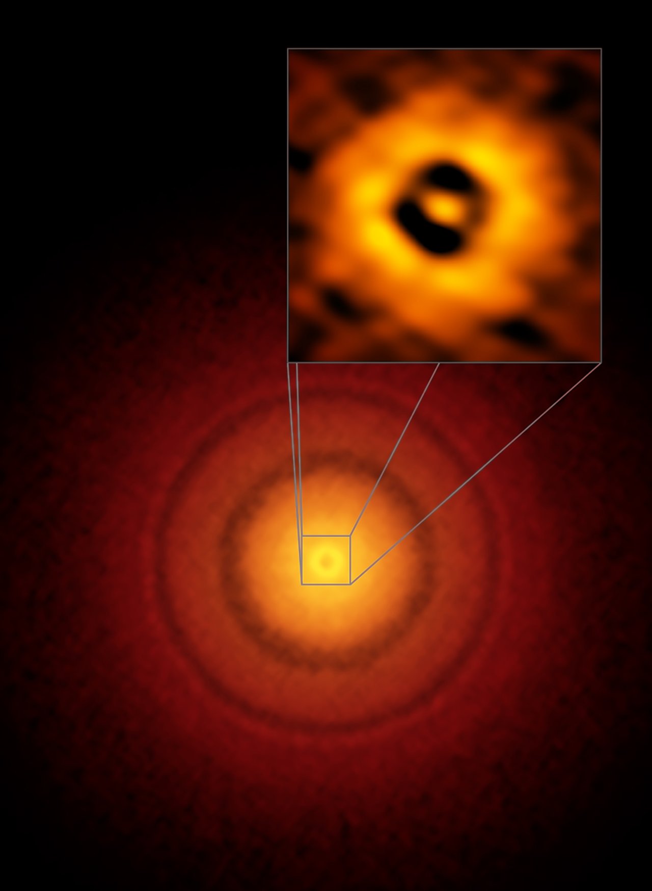 ALMA image of the planet-forming disc around the young, Sun-like