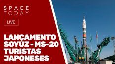 LANÇAMENTO SOYUZ - MS-20 - TURISTAS JAPONESES - AO VIVO