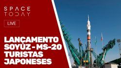 LANÇAMENTO SOYUZ - MS-20 - TURISTAS JAPONESES - AO VIVO