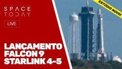 ESTÚDIO NOVO!!! LANÇAMENTO FALCON 9 - STARLINK 4-5 - AO VIVO