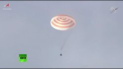 POUSO DA SOYUZ MS-19 EM TERRA COM 3 ASTRONAUTAS!!!