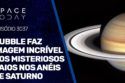HUBBLE FAZ IMAGEM INCRÍVEL DOS MISTERIOSOS RAIOS NOS  ANÉIS DE SATURNO