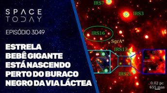 ESTRELA BEBÊ GIGANTE ESTÁ NASCENDO PERTO DO BURACO NEGRO DA VIA LÁCTEA