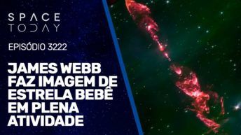 JAMES WEBB FAZ IMAGEM DE ESTRELA BEBÊ EM PLENA ATIVIDADE