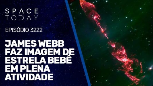 JAMES WEBB FAZ IMAGEM DE ESTRELA BEBÊ EM PLENA ATIVIDADE