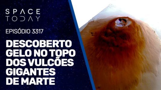 DESCOBERTO GELO NO TOPO DOS VULCÕES GIGANTES DE MARTE