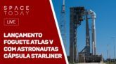 LANÇAMENTO FOGUETE ATALS V COM ASTRONAUTAS - CÁPSULA STARLINER
