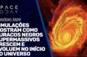 SIMULAÇÕES MOSTRAM COMO BURACOS NEGROS SUPERMASSIVOS CRESCEM E EVOLUEM NO INÍCIO DO UNIVERSO