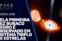 PELA PRIMEIRA VEZ BURACO NEGRO É OBSERVADO EM SISTEMA TRIPLO DE ESTRELAS
