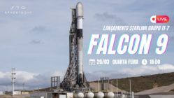 LANÇAMENTO DO FOGUETE FALCON 9 - MISSÃO STARLINK GRUPO 11-7