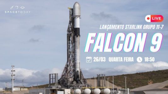 LANÇAMENTO DO FOGUETE FALCON 9 - MISSÃO STARLINK GRUPO 11-7