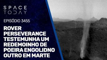 ROVER PERSEVERANCE TESTEMUNHA UM REDEMOINHO DE POEIRA ENGOLINDO OUTRO EM MARTE