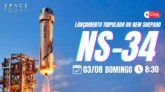 LANÇAMENTO DE ASTRONAUTAS DA BLUE ORIGIN | NEW SHEPARD | NS-34