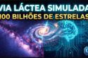 IA GERA SIMULAÇÃO DA VIA LÁCTEA COM 100 BILHÕES DE ESTRELAS