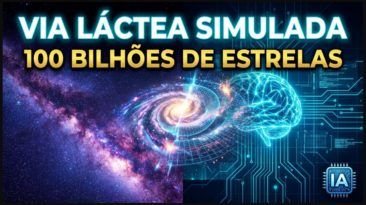 IA GERA SIMULAÇÃO DA VIA LÁCTEA COM 100 BILHÕES DE ESTRELAS