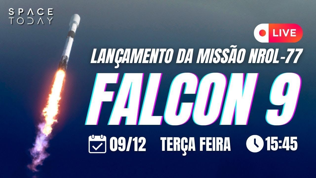 LANÇAMENTO SECRETO DO FALCON 9 COM POUSO EM TERRA! | MISSÃO NROL-77