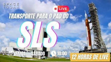 12 HORAS ACOMPANHANDO A MOVIMENTAÇÃO DO FOGUETE LUNAR SLS
