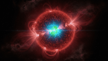 No coração de uma estrela moribunda, um buraco negro primordial se alimenta silenciosamente, transformando seu destino em um espetáculo cósmico de luz e sombra.
