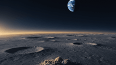 A superfície lunar, um arquivo cósmico de bilhões de anos de impactos. Cada grão de regolito guarda segredos sobre a formação do nosso sistema solar.