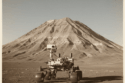 O rover Curiosity da NASA, um embaixador robótico da humanidade, em sua incansável odisseia, desvendando os mistérios geológicos do Monte Sharp em Marte.