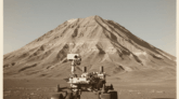 O rover Curiosity da NASA, um embaixador robótico da humanidade, em sua incansável odisseia, desvendando os mistérios geológicos do Monte Sharp em Marte.