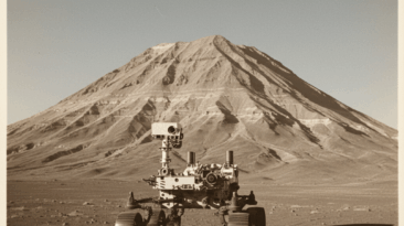 O rover Curiosity da NASA, um embaixador robótico da humanidade, em sua incansável odisseia, desvendando os mistérios geológicos do Monte Sharp em Marte.
