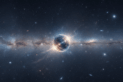 Mensageiros cósmicos: Um núcleo atômico ultra-pesado cruza o espaço intergaláctico, carregando segredos de eventos astrofísicos cataclísmicos.