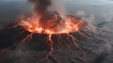 Um asteroide colossal colide com a Terra primitiva, desencadeando fraturas profundas na crosta e vaporizando oceanos, um evento que, paradoxalmente, pode ter semeado a vida.