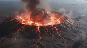 Um asteroide colossal colide com a Terra primitiva, desencadeando fraturas profundas na crosta e vaporizando oceanos, um evento que, paradoxalmente, pode ter semeado a vida.