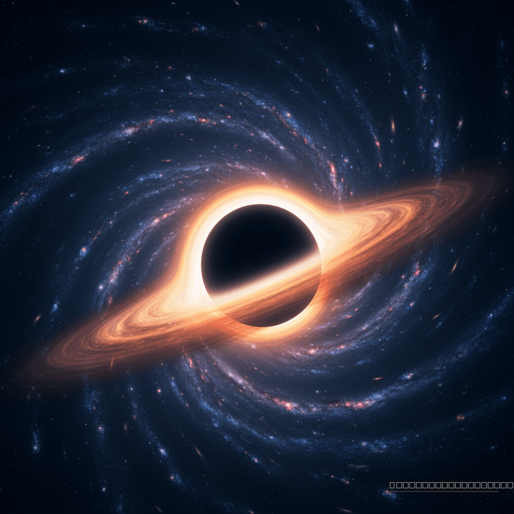O horizonte de eventos de um buraco negro, onde a gravidade é tão intensa que nem a luz escapa, distorce o tecido do espaço-tempo, revelando uma 'assinatura' topológica fundamental.