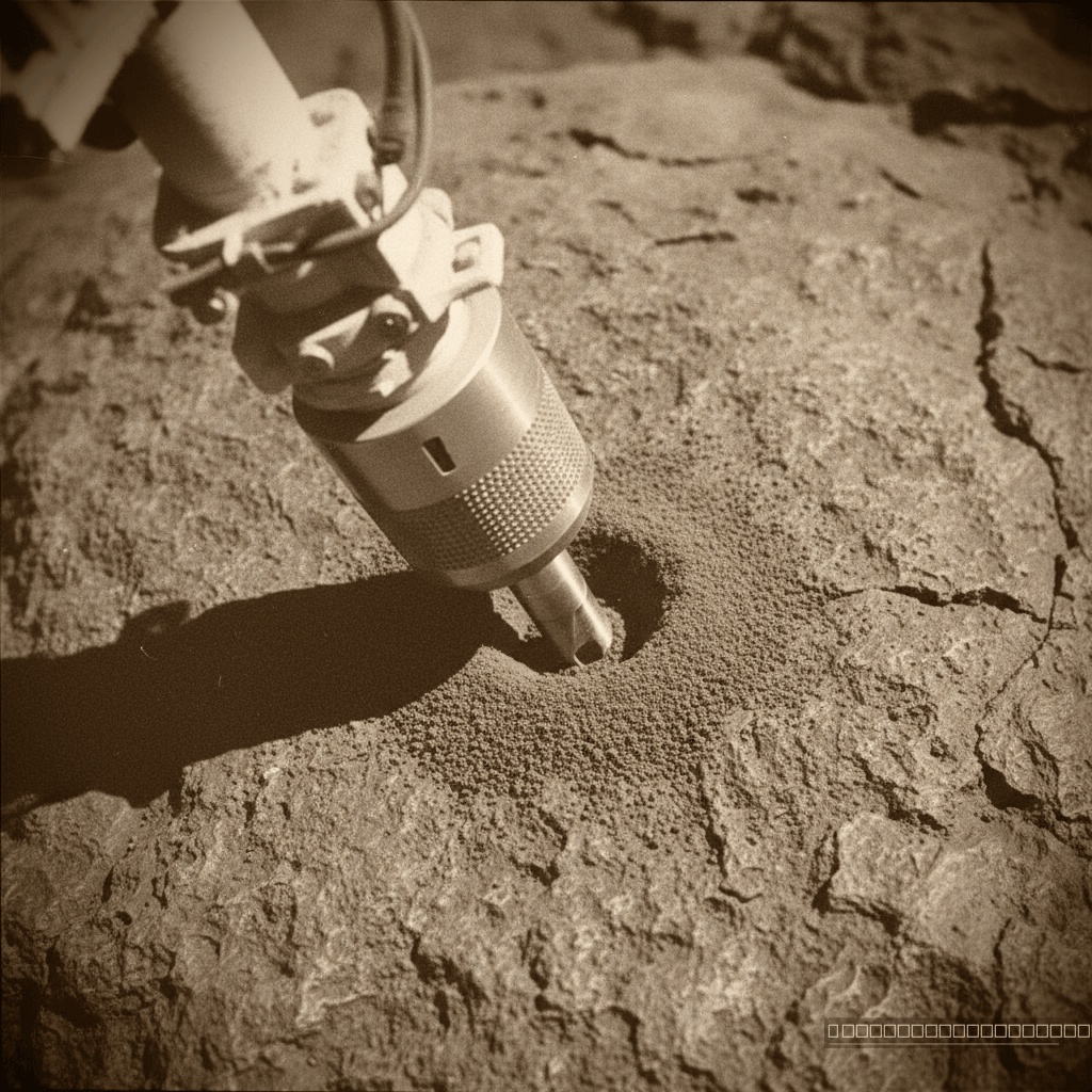 A 47ª perfuração do Curiosity, batizada de 'Campo Marte', revela o subsolo prístino, uma janela para a história geológica inalterada de Marte.