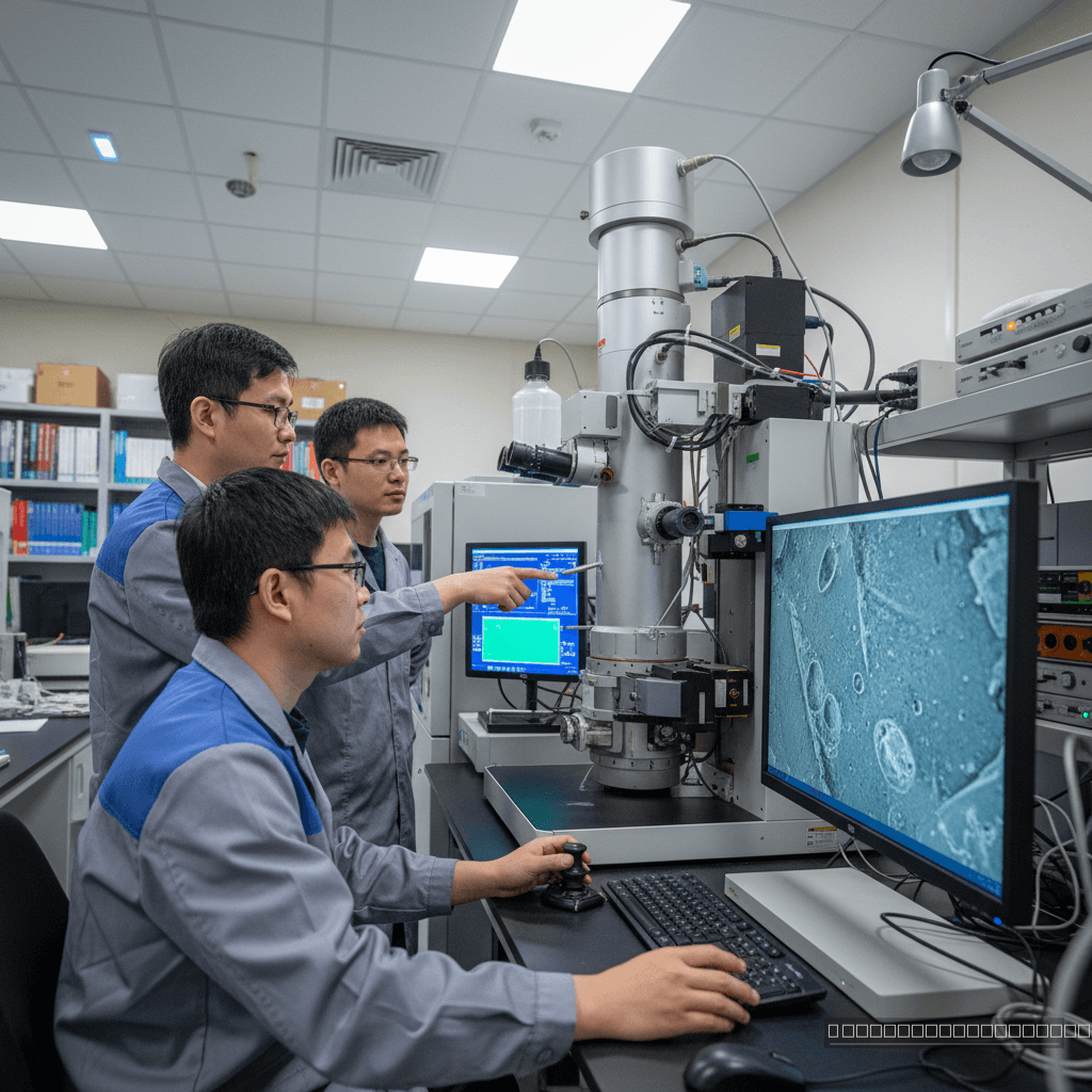 No coração da Universidade de Pequim, cientistas utilizam tecnologia de ponta para desvendar os segredos guardados nas amostras de regolito lunar da missão Chang'e-5.