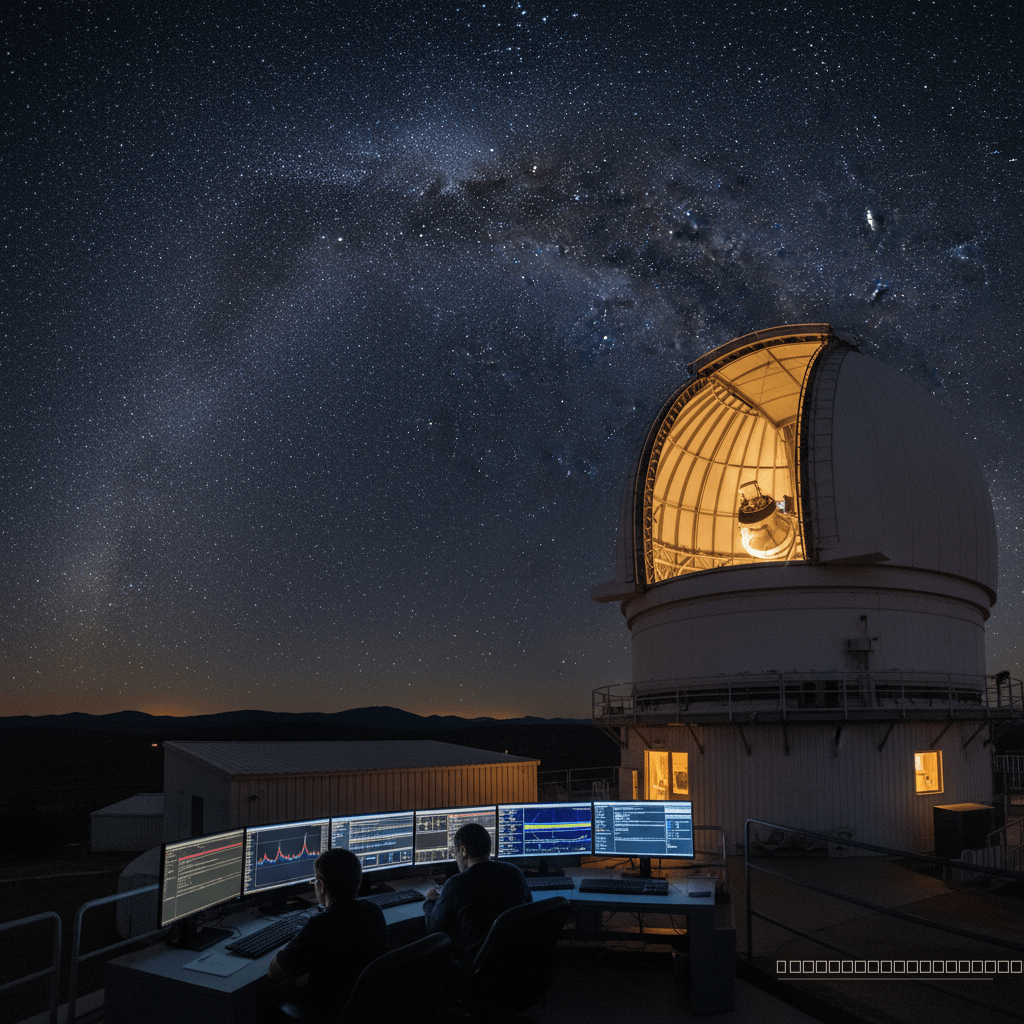 No Observatório Apache Point, o telescópio SDSS coleta dados de quasares, permitindo que cientistas como Bence Bécsy e Peter Raffai desvendem os segredos dos buracos negros em recuo.